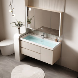 Langjing Ocean Basin Bathroom Cabinet Set with Integrated Ceramic Basin, Washbasin Cabinet, Bathroom Vanity, Bathroom Cabinet