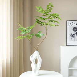 Nantian Bamboo Green Plant Artificial Flower for Living Room Tv Cabinet and Wine Cabinet, High-End and Elegant Floral Arrangement, Simulated Flower Decoration Ornament