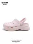 Langsha Croc Giày Nữ Chống Trơn Trượt Tăng Slip-on Sandals Dép Đi Biển Áo Khoác Ngoài Phẫu Thuật Y Tá Dép Nữ 