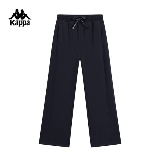 
Kappa Kappa back-to-back sports trousers for women 2026 new casual drawstring straight pants loose knitted pants