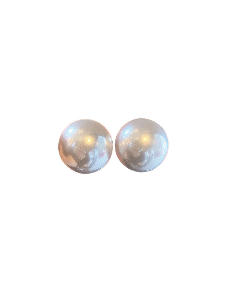 Boucles D'oreilles Vintage Perles Verre Gripoix - Noir, Blanc, Argenté - Occasion