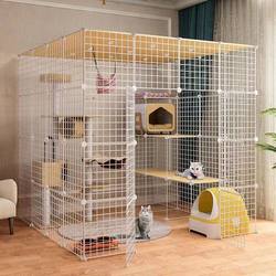 Special Cage for Raising Cats, Extra Large Free Space, Luxurious Cat Villa for Home Use, Large Indoor Cat Cage Apartment