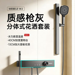 Bathroom Digital Display Smart Topless Shower Set, Easy-To-Use Shower with Adjustable Height, Separate Faucet for Home Use