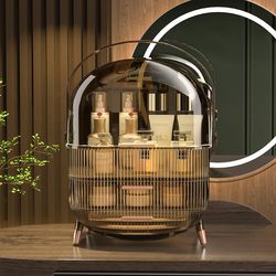 Japanese Imported 2026 New Light Luxury Cosmetics Storage Box Dustproof Makeup Case Dressing Table Lipstick Skincare Organizer