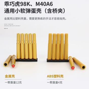 
Well-behaved tiger series 98K/M40A6/Li En/Mosin Nagant soft bullet gun ejection tiger metal plastic cartridge case