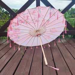 Hangzhou West Lake Antique Tassel Umbrella - Hanfu Photography Prop  