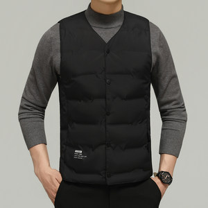 
New men's thickened casual white duck down autumn and winter warm inner wear down vest for middle-aged and elderly people
