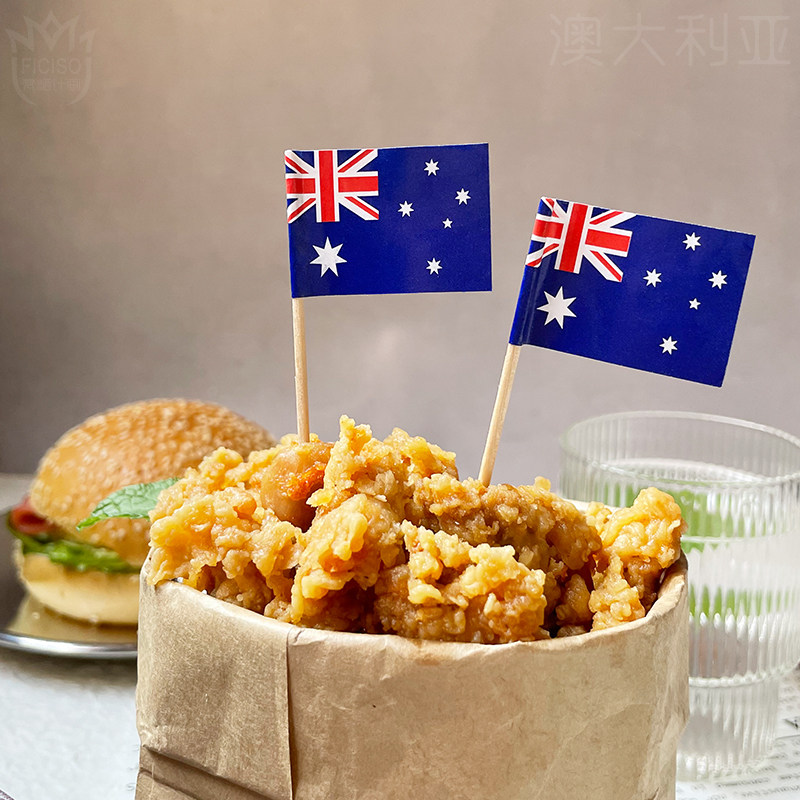 ハンバーガーフラッグトゥースピック - パーティー＆スナック用フード