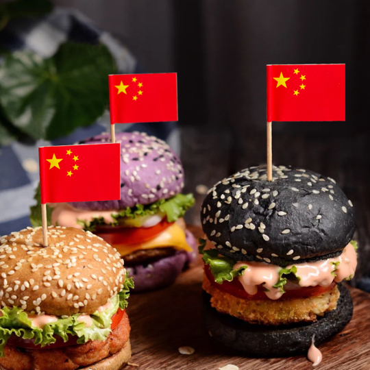 ハンバーガーフラッグトゥースピック - パーティー＆スナック用フード