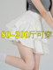 White ruffled cake skirt skirt for women summer large size high waist slim ballet style A-line puff chiffon short skirt
