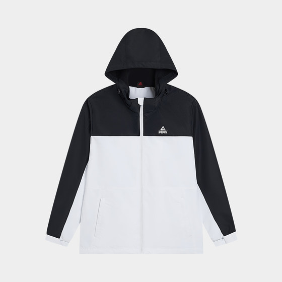 
Peak woven mesh windbreaker women's 2026 spring outdoor hooded sports coat windproof warm jacket top