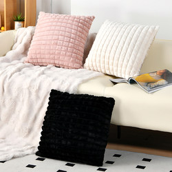 Nordic Solid Color Sofa Pillow, Trendy Square Pillowcase with Insert, Lumbar Support Cushion for Living Room, Bedroom, Headboard, Office, Nap