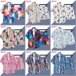 Hainan Island Clothing Southeast Asian Style Suit Floral Shirt Short-Sleeved Unisex Five-Quarter Sleeve Loose Cool Beach Style