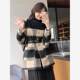 Small fragrance style Korean style plaid wool coat for women with small high-end temperament thick short coat autumn and winter
