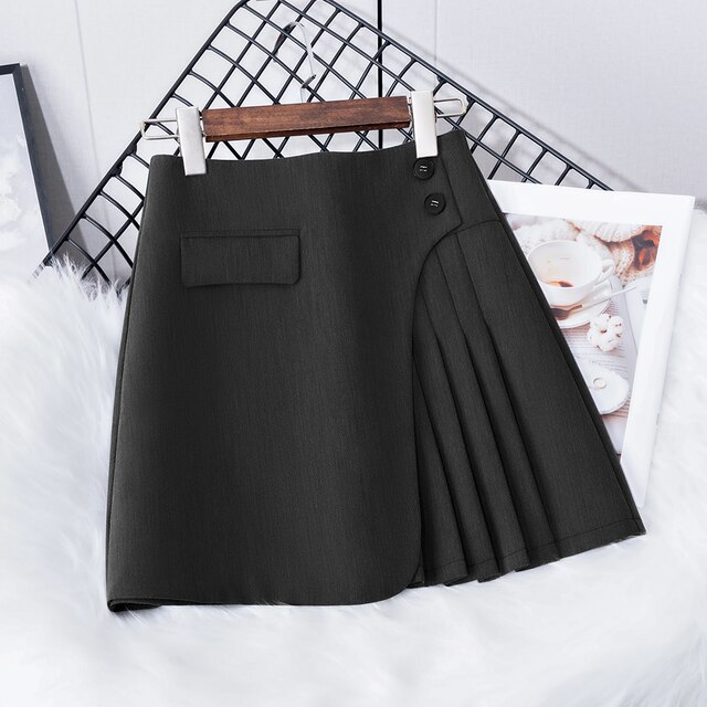 
Asymmetric pleated skirt high-end suit skirt skirt for women in summer 2025 new A-line skirt small short skirt