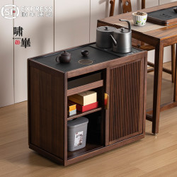 Mobile water boiling integrated tea table side cabinet side cabinet
