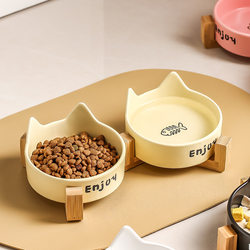 Cat bowl black ceramic dog bowl black bowl cat food bowl dog bowl dog drinking water cat food bowl pet water bowl prevent overturning