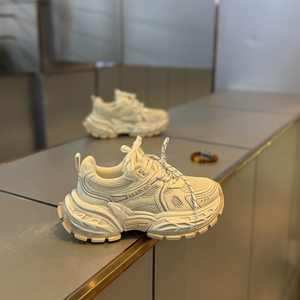 
Piushuai color matching popular men's shoes low-top lace-up thick-soled retro fashion casual versatile high-end light luxury shoes