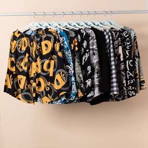 Pure cotton silk pajama pants for men in summer artificial cotton wear home beach shorts loose thin five-point shorts
