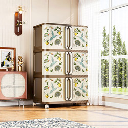 Chuangweishi Storage Cabinet with Sliding Doors, Large Capacity, Foldable, for Organizing Clothes and Snacks, Suitable for Living Room and Bedroom