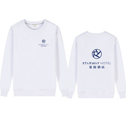 Xingcheng Hotel Front Desk Staff Reception Company Team Building Catering Restaurant Men's and Women's Pure Cotton Workwear Sweatshirt