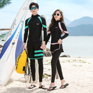 Diving clothing female long -sleeved bodies couple trousers sunscreen and dry swimming swimming coat covered jellyfish jellyfish men