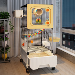 Bird Cage for Domestic Parrots, Large New Model, Splash-Proof, Suitable for Cockatiels, Budgerigars, Lovebirds, Small Sunbirds, Luxury Villa for Home Use