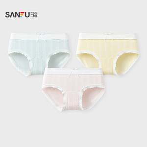 
Sanfu women's low waist hip underwear sweet two-color jacquard ears breathable half boxer pants 504271