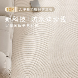 Wool Carpet for Living Room 2025 New Model Waterproof and Stain-Resistant Diatomaceous Silk No-Wash Wipeable Light Luxury High-End Bedroom Floor Mat