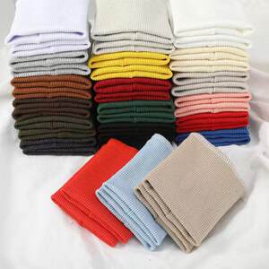 
Elastic threaded cuff neck down jacket cotton sweatshirt legs thickened elastic edge children's ribbed fabric sleeves