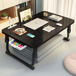 Folding Bed Desk, Adjustable Height Lazy Desk, Student Study Desk, Bay Window Bedroom Floor Desk, Dormitory Essential