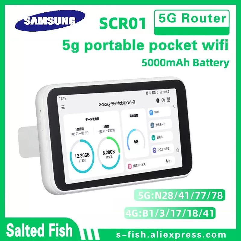 Unlocked Samsung Galaxy 5G Mobile Wi-Fi SCR01 Sim Card Porta-Taobao