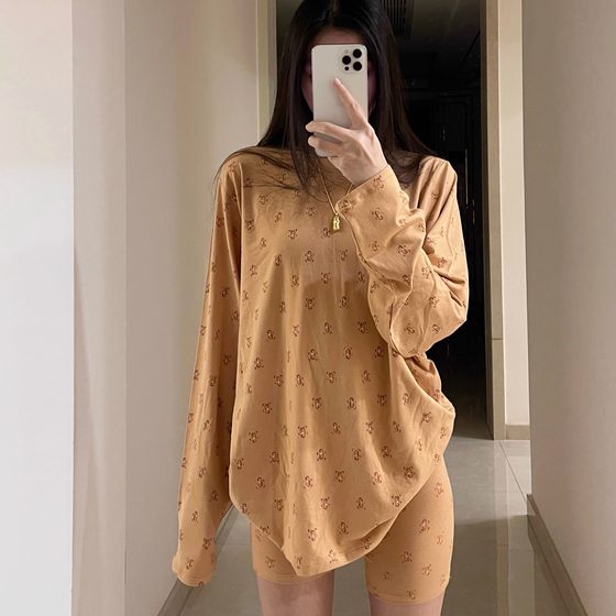 
[Commissioner] Boyfriend Gingerbread Man Modal Short Sleeve Shorts Long Sleeve T-Shirt Suit