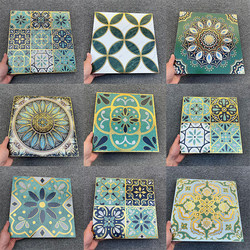 French Retro Green Tiles Moroccan Gilt Tiles Bathroom Balcony Bathroom Restaurant Kitchen Wall Floor Tiles