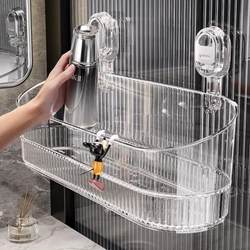 Suction cup storage rack for bathroom toilet