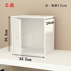 Mini Checkered Storage Cabinet, Simple Single-Door Multi-Functional Single-Door Cabinet for Small Apartments, Single Space-Saving Storage Cabinet