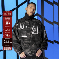 New Factor Camouflage Patchwork Patchwork Loose Jacket Men's Design Niche Original Design Jacket Oversize Trendy