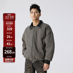 New Factor American Retro Lapel Loose Jacket Men's Autumn And Winter Pocket Zipper Thickened Cotton Casual Top
