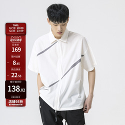New Factor White Spliced ​​lapel Zipper Polo Shirt For Men And Women In Summer Drape Contrast Color Trendy New Style Collared Short Sleeves