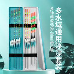 Fishing Float Set, Complete Set for Day and Night Use, High Sensitivity, Bold and Visible, Fishing Floats for Wild Fishing, Light-Bite Crucian Carp Floats, Float Box