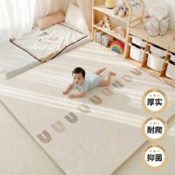 Thickened Baby Crawling Mat for Home Use in the Living Room, Children's Floor Mat, Anti-Fall Ixpe Foldable Crawling Mat Without Formaldehyde