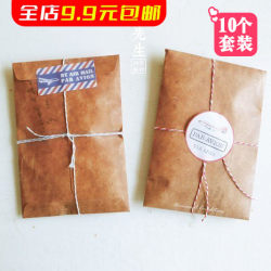 Ins style retro old fire paint envelope bag literary simple high-end postcard greeting card love letter to send to friends