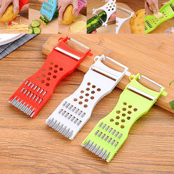 Double-Headed Vegetable Cutter, Grater, Peeler, Stainless Steel Grater, Multi-Functional Fruit and Vegetable Slicer, Plastic Grater, Peeler
