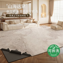 Machine Washable Carpet for Living Room and Bedroom, 2025 New Model, Removable and Washable, Light Luxury, High-End Feel, Large Area, Full Coverage, Waterproof and Stain-Resistant