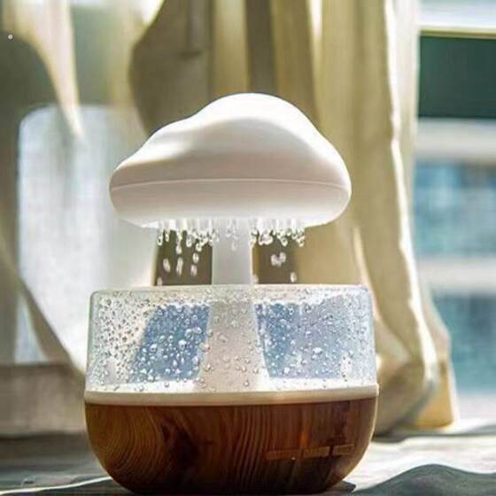 
Simulated rain sound humidifier room desktop aromatherapy rain colorful creative home atmosphere night light bedroom