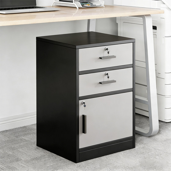 
File cabinet office workstation under desk storage storage cabinet mobile drawer type small side cabinet with lock low cabinet