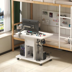 Dormitory Adjustable Height Desk with Rotatable Gaming Table, Bedside Table, E-Sports Ps5 Writing and Study Desk, Computer Desk