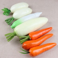 Simulated Vegetable Carrot Model Plastic White Radish Weighted Radish Newspaper Props Hotel School Decorative Ornaments