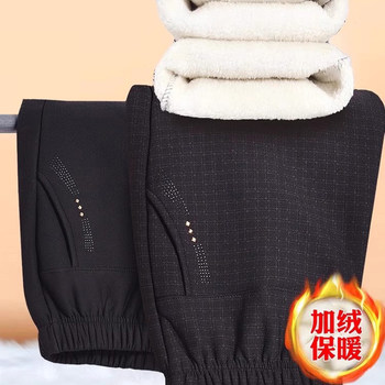 
Winter clothing, middle-aged and elderly women's casual pants, mother's velvet warm trousers, spring and autumn clothing, grandma's casual outer wear loose pants