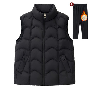 
Winter grandma thickened warm vest women's new style mother cotton vest wearing middle-aged horse clip jacket and shoulders